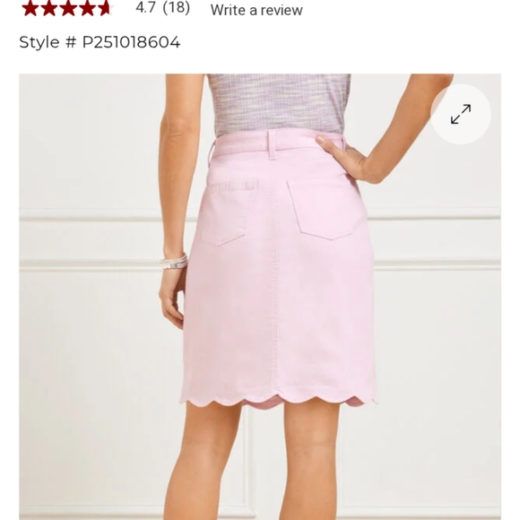 Nwot Talbots Elegant Lavender Denim Women's Skirt - Picture 2 of 7